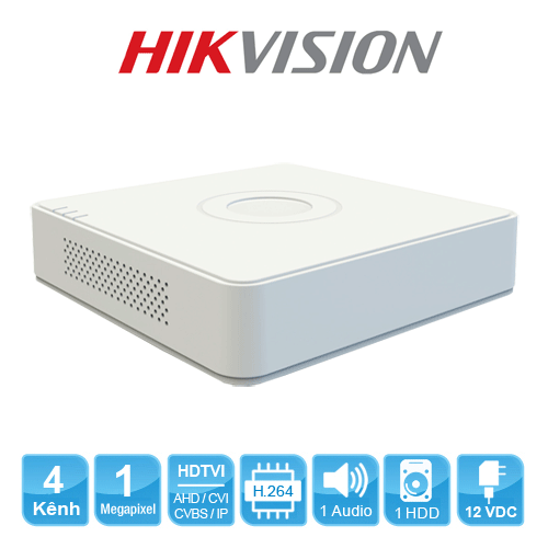 Đầu ghi hình Hikvision DS-7104HGHI-F1 Turbo HD 3.0 4 kênh vỏ nhựa