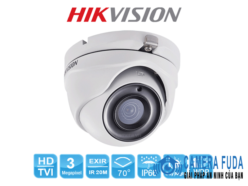 Camera EXIR HD-TVI bán cầu hồng ngoại 3MP DS-2CE56F7T-ITM