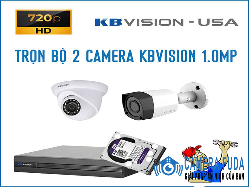 Trọn bộ 2 camera Kbvision