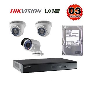Trọn bộ 3 camera giám sát 1M Hikvision
