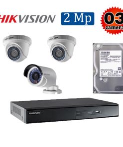 Trọn bộ 3 camera giám sát 2M Hikvision