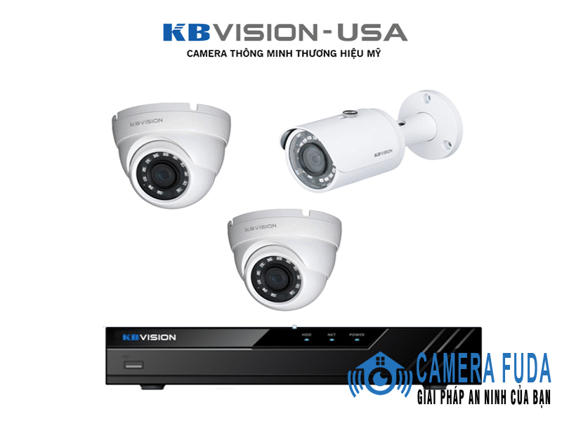 Lắp đặt trọn bộ 3 camera IP giám sát 2.0MP KBvision