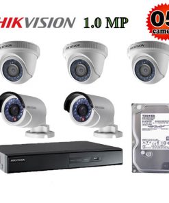 Thông số kỹ thuật trọn bộ 5 camera giám sát 1M Hikvision