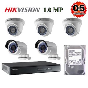 Trọn bộ 5 camera giám sát 1M Hikvision