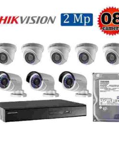 Lắp đặt trọn bộ 8 camera giám sát 2.0MP Hikvision