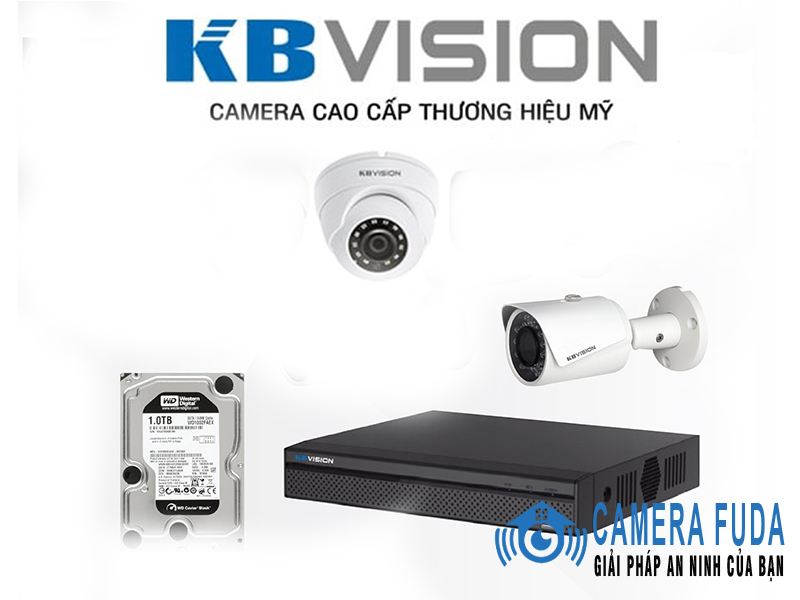 Trọn bộ 2 camera giám sát 4.0M KBvision - USA