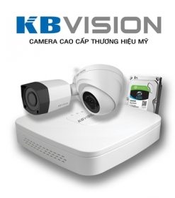 Lắp đặt trọn bộ 2 camera giám sát 2.0M KBvision