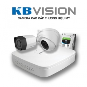 Lắp đặt trọn bộ 2 camera giám sát 1.0M Kbvision