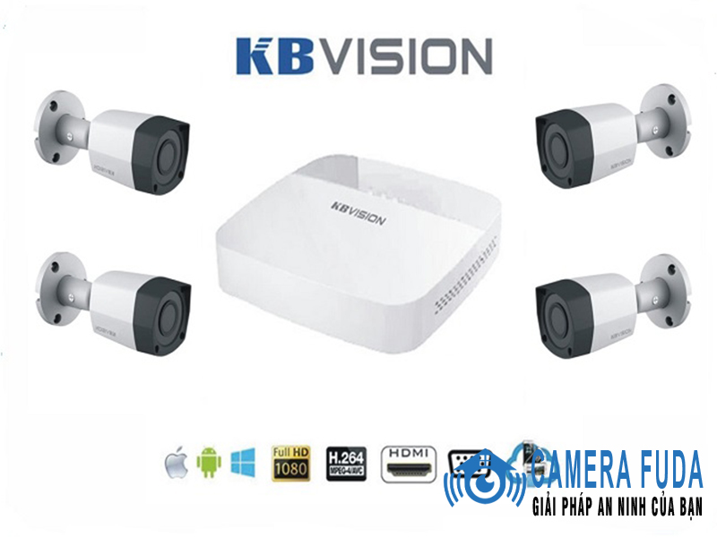 Khuyến mãi lắp trọn bộ 4 camera IP giám sát 1.0MP KBvision
