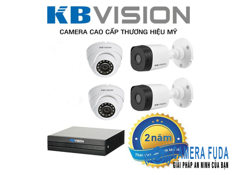 Trọn bộ 4 camera giám sát 2.0MP KBvision - USA