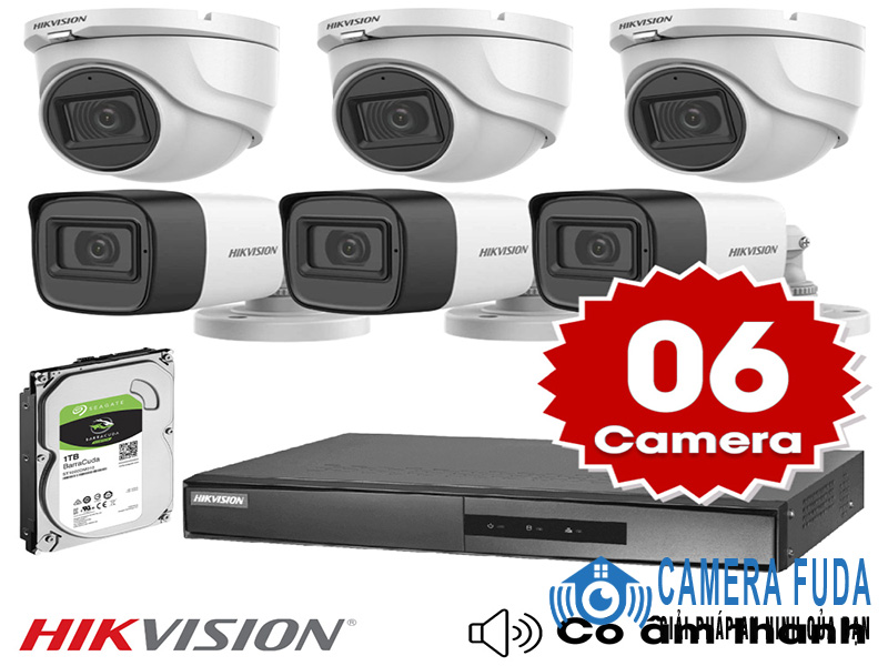 Giới thiệu sơ lược về trọn bộ 6 camera giám sát 1.0M Hikvision
