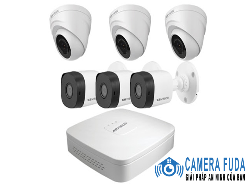 Khuyến mãi lắp trọn bộ 6 camera giám sát 2.0MP KBvision - USA