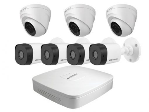 Khuyến mãi lắp Trọn bộ 7 camera giám sát 1.0MP KBvision - USA