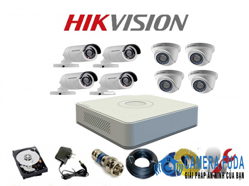 Giới thiệu sơ lược về trọn bộ 8 camera giám sát 1.0MP Hikvision