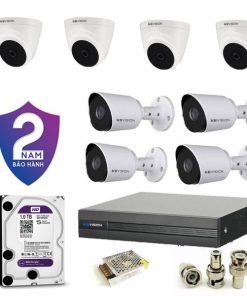 Lắp đặt trọn bộ 8 camera giám sát 1.0MP KBvision