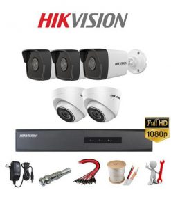 trọn bộ 5 camera giám sát 2.0MP Hikvision